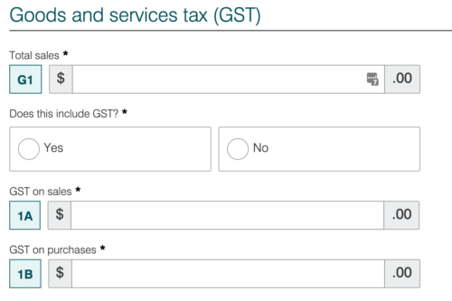 Uber BAS Example MyGov
