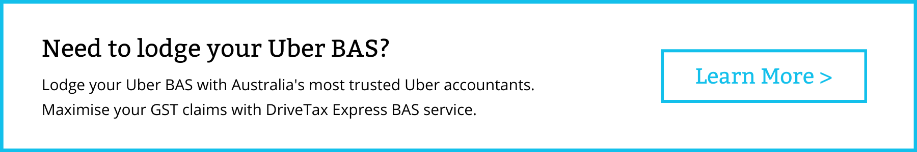 DriveTax Uber BAS Lodgment